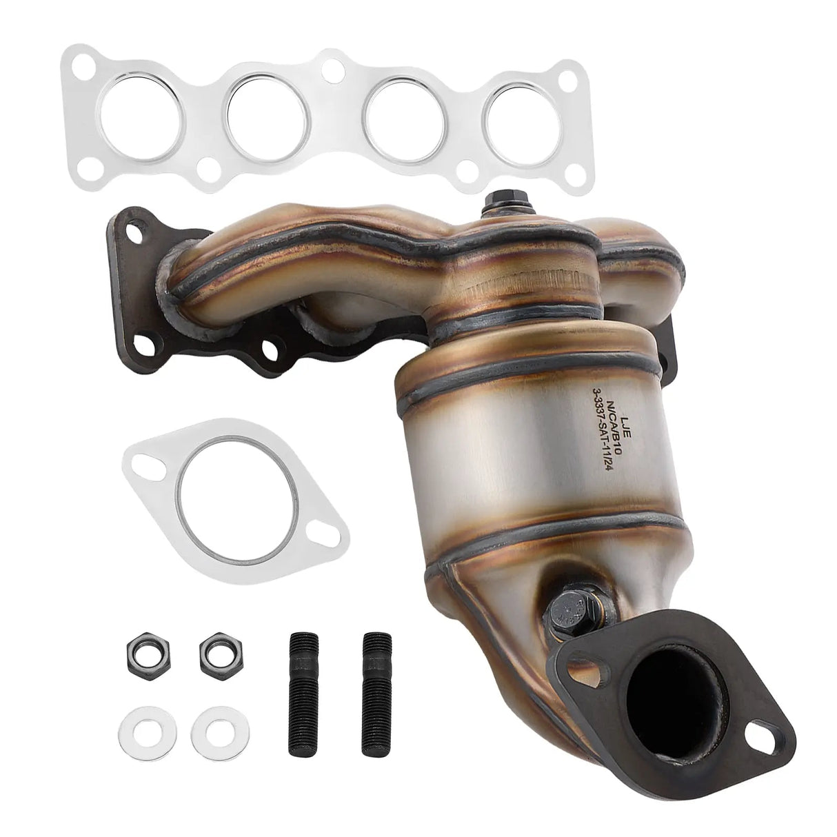 Front Exhaust Manifold Catalytic Converter Kit For 2017-2018 Hyundai Santa Fe Sport L4 2.4L