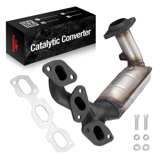 Front Exhaust Manifold Catalytic Converter for 2001-2007 Ford Escape, Mazda Tribute & Mercury Mariner 3.0L-Direct Fit，E.P.A. Compliant Flashark