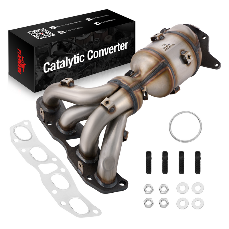 Front Exhaust Manifold Catalytic Converter Kit for 2008-2015 Nissan Rogue/Rogue Select 2.5L Flashark