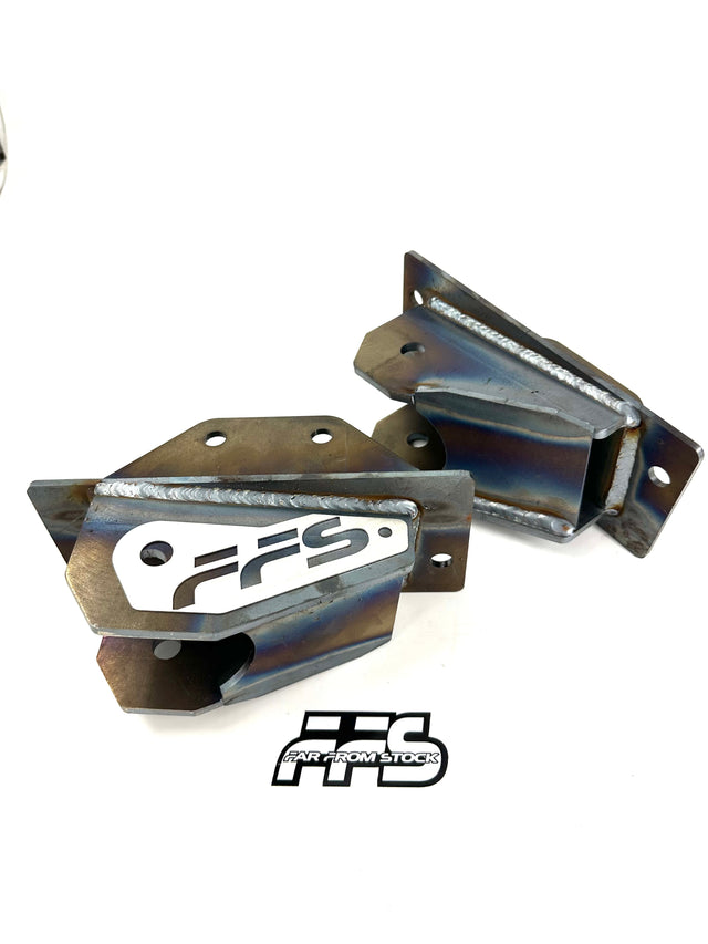 72-93 1st Gen Dodge Ram Bolt On FFS Frame End Traction Bar/Chassis Link Bracket (Pair) Far From Stock