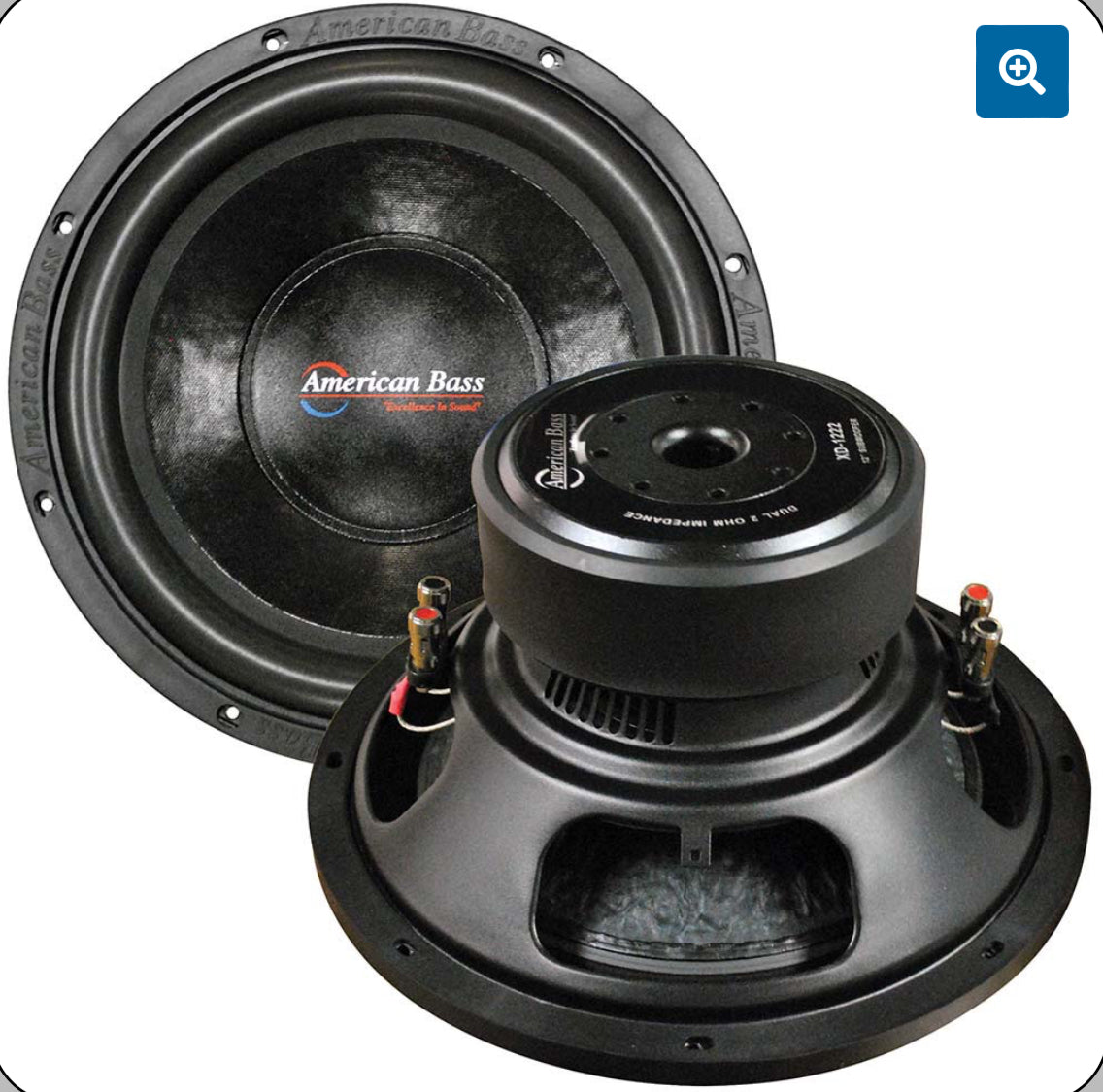 American Bass 12″ Woofer, 500W RMS/1000W Max, Dual 2 Ohm Voice Coils