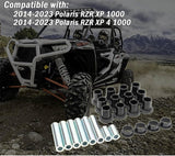 Heavy Duty A-Arm UHMW Control Arms Bushing Kit Replacement for 2014+ Polaris RZR XP 1000, 2014+ Polaris RZR XP 4 1000, Replace AAB-P-RZR1K-001 AAB-P-RZR1K-002 CT-02