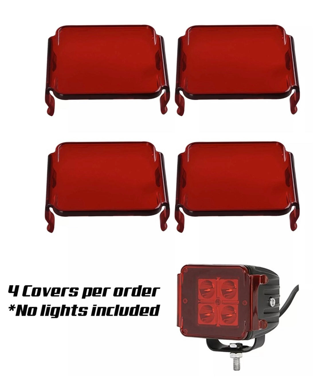 (4) Pieces Red LED Pod Cover GGLighting