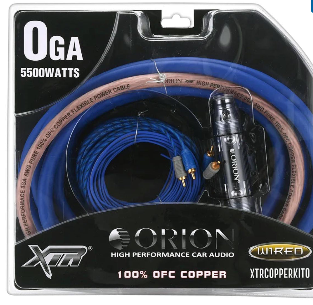 Orion 0 Gauge XTR Amplifier Wiring Kit, 100% OFC Copper