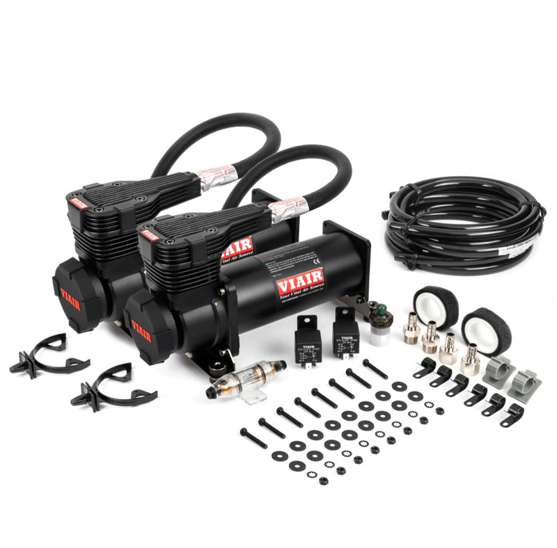 (VIAIR DUAL 485C AIR COMPRESSOR KIT - GEN 2 W/ Relay Kit & Wiring