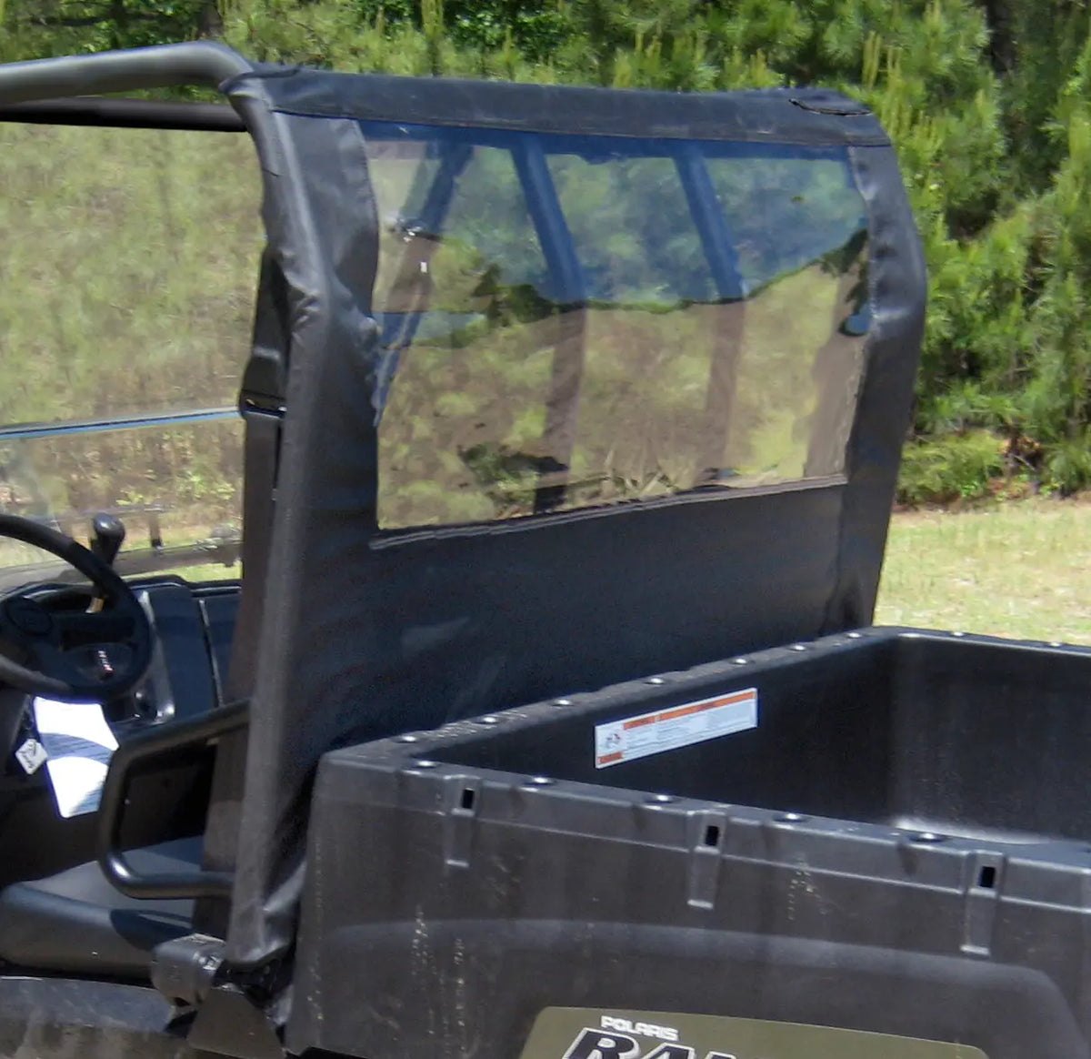 Seizmik 50-04017 Soft Rear Windshield & Dust Panel for Polaris Full Size Ranger - main view