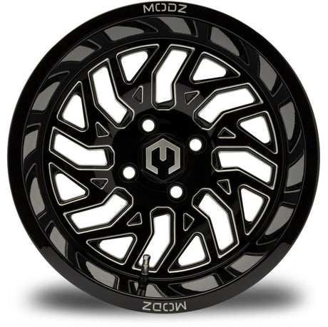 MODZ® Carnage 14x7 Glossy Black Golf Cart Wheel