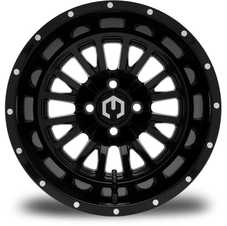 MODZ® 14x10 Assassin Glossy Black Golf Cart Wheel