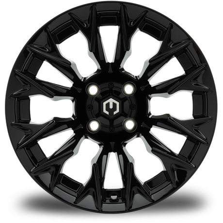 MODZ® Falcon 14x7 Glossy Black Golf Cart Wheel