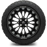 Modz Convict 15X10 Glossy Black with Arisun x-armory Steel belted Radial 23X10R15