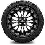 Modz Convict 15X10 Glossy Black with X Comp X/T 23X10R15 Steel Belted Radial