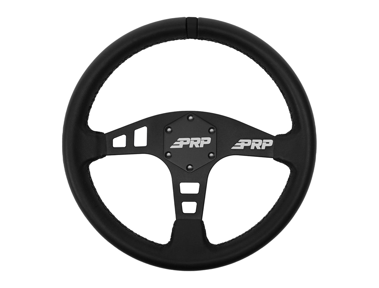 Flat Leather Steering Wheel by PRP