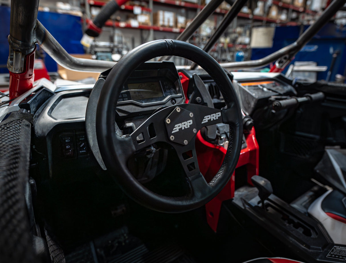 Flat Leather Steering Wheel by PRP