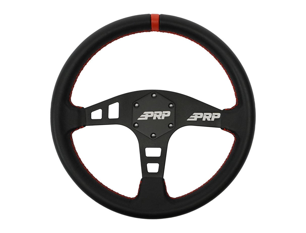 Flat Leather Steering Wheel by PRP