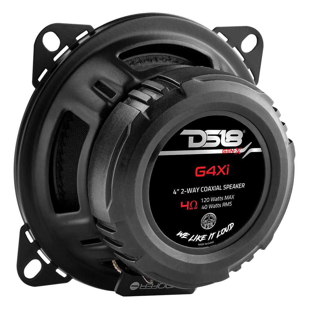 GEN-X 4" 2-Way Coaxial Speakers 40 Watts Rms 4-Ohm