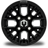 MODZ® Matrix 10x7 | -25 Offset Glossy Black 10" Golf Cart Wheel