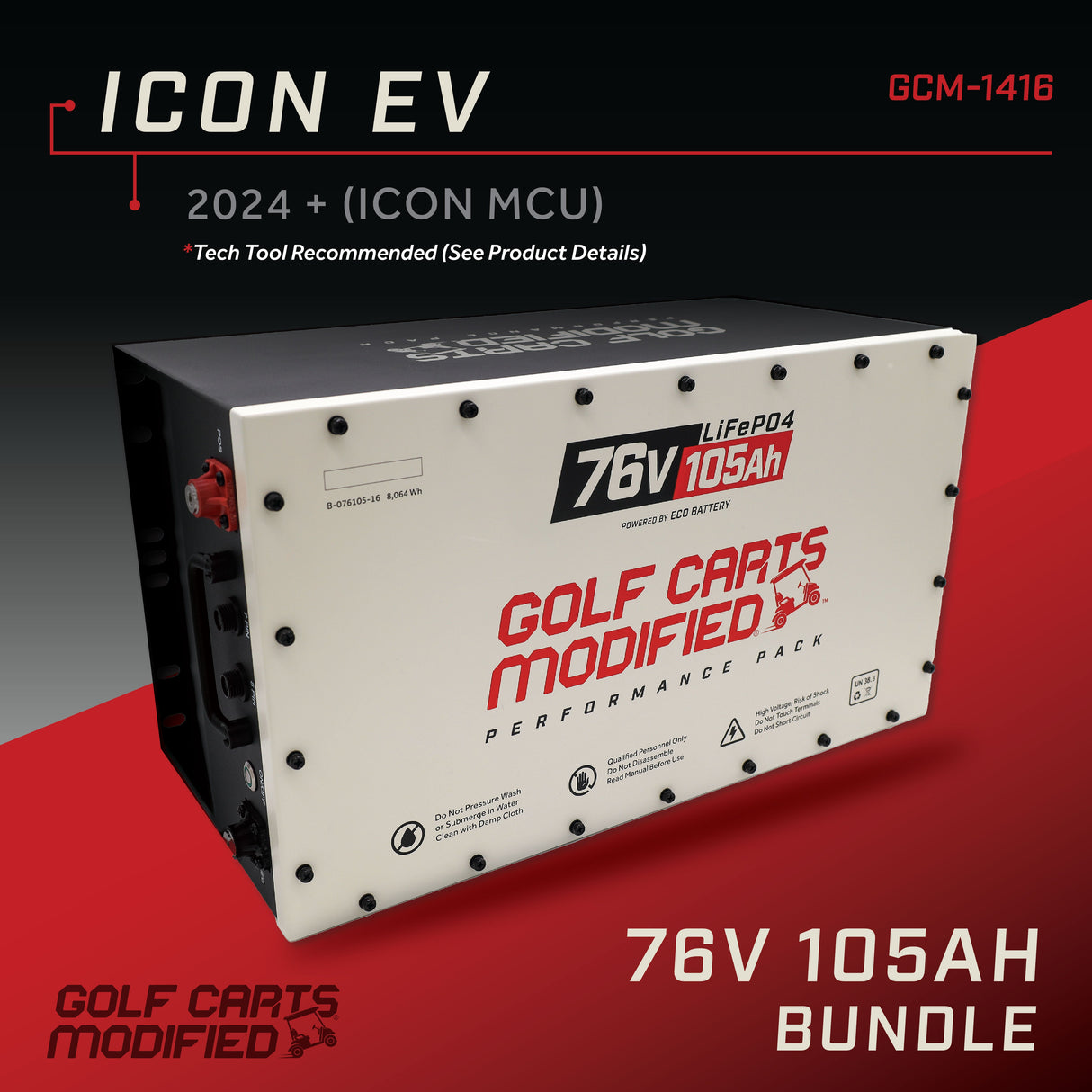 GCModified 76V 105AH Battery Bundle / 2024+ (ICON MCU)