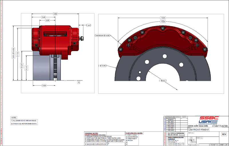 American Made 4 Wheel B8-Barbarian 8 Piston Direct Fit Billet Aluminum Big Brake Bundle. Clear A404-30A31-BBB