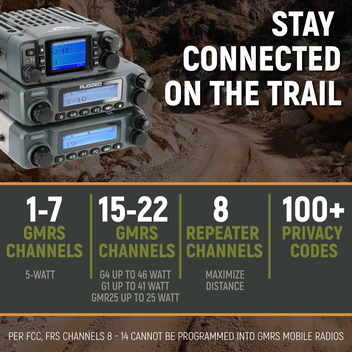 ULTIMATE GMRS Mobile Radio Kit for Jeep Wrangler JL and Gladiator JT