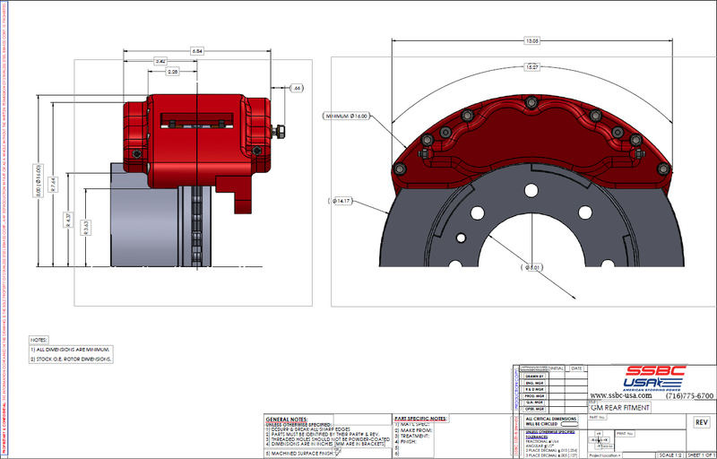 American Made 4 Wheel B8-Barbarian 8 Piston Direct Fit Billet Aluminum Big Brake Bundle. Clear A404-30A31-BBB