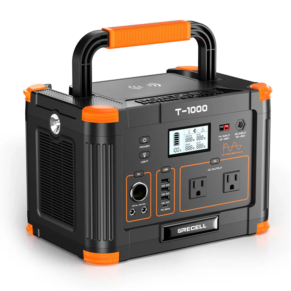 GRECELL Portable Power Station 1000W T-1000 Grecell