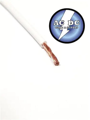 WHITE 8 GAUGE GXL AUTOMOTIVE HIGH TEMP COPPER WIRE AC/DC WIRE AND SUPPLY