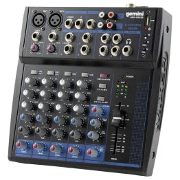 Gemini® GEM-08USB Compact Analog Bluetooth® Audio Mixer, 8 Channels TekShack