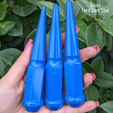 24 Pc 14x1.5 Spike Lug Nuts 4.5" Tall - Powder Coated - Various Colors