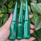 24 Pc 14x1.5 Spike Lug Nuts 4.5" Tall - Powder Coated - Various Colors