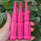32 Pc 14x1.5 Spike Lug Nuts 4.5" Tall - Powder Coated - Various Colors