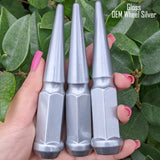 24 Pc 14x1.5 Spike Lug Nuts 4.5" Tall - Powder Coated - Various Colors