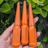 32 Pc 14x1.5 Spike Lug Nuts 4.5" Tall - Powder Coated - Various Colors