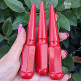 24 Pc 14x1.5 Spike Lug Nuts 4.5" Tall - Powder Coated - Various Colors