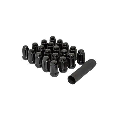 Gorilla 6 Lug 14-1.50 ET Spline Short Truck Lug Nuts Black