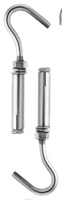 Expansion Hook M6  – Heavy Duty Anchor Hook for Concrete & Masonry (2Pack) TekShack
