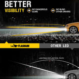 H11 H8 H9 LED Fog Light Bulbs 13W 6000LM 6000K | 2 Bulbs Flashark
