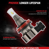 LF1 H11/H8/H16 LED Fog Light Bulbs 6000K 5500LM White 2Pcs Flashark