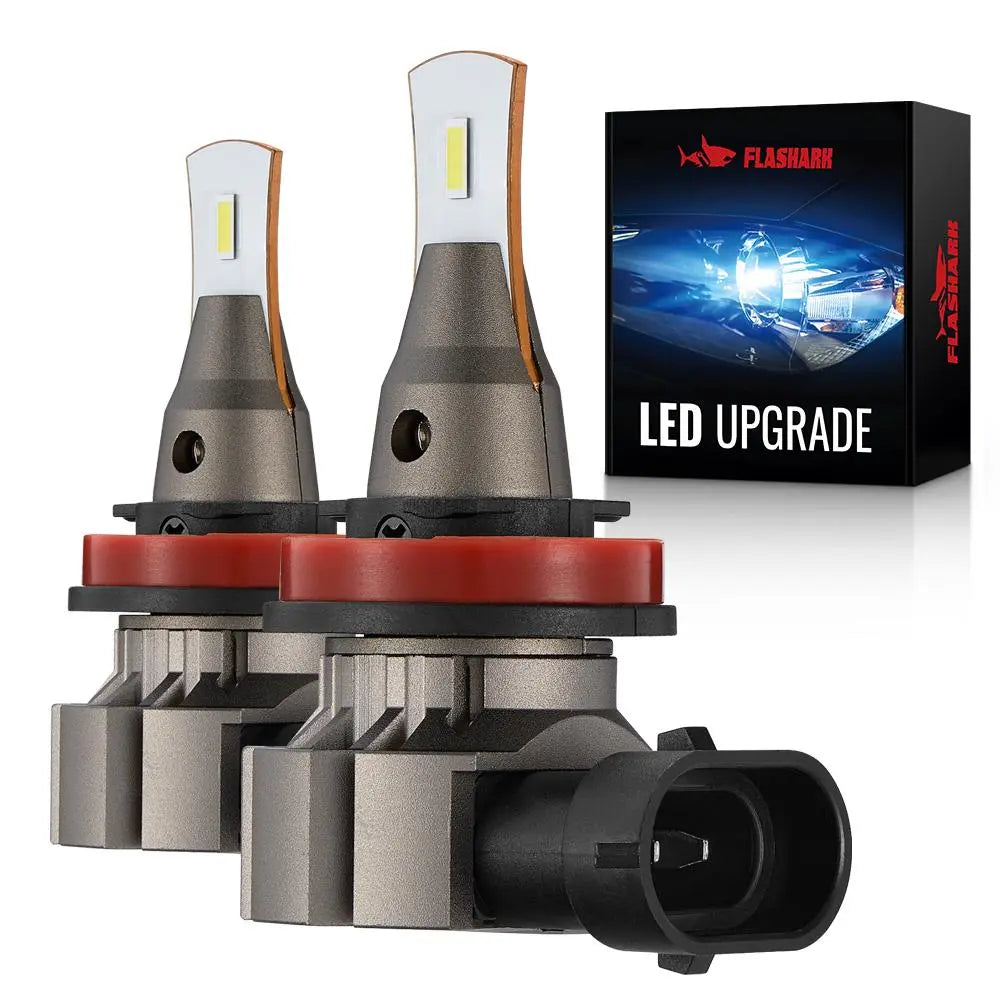 LF1 H11/H8/H16 LED Fog Light Bulbs 6000K 5500LM White 2Pcs
