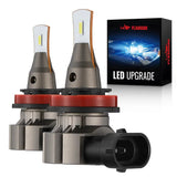 LF1 H11/H8/H16 LED Fog Light Bulbs 6000K 5500LM White 2Pcs