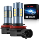 F1 H11/H8/H16 LED Fog Light Bulbs 6000K 4000LM White 2Pcs  for Toyota Camry, Honda Accord, and More