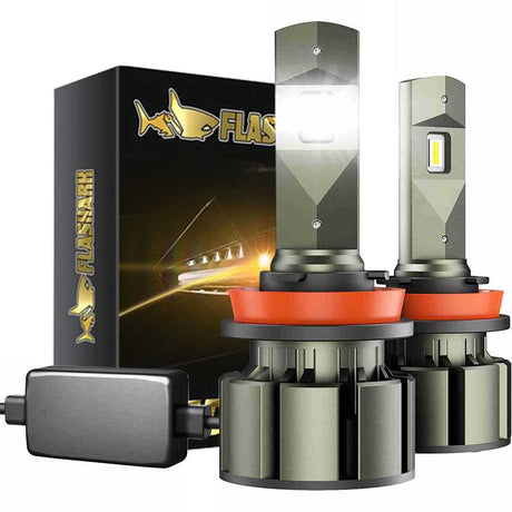 H11 H8 H9 LED Headlight Bulbs 60W 12000LM 6000K | 2 Bulbs for Chevy/Ford/Dodge/Jeep/BMW/Nissan/Toyota/Honda Flashark