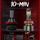 H11 H8 H9 LED Headlight Bulbs 60W 12000LM 6000K | 2 Bulbs for Chevy/Ford/Dodge/Jeep/BMW/Nissan/Toyota/Honda Flashark