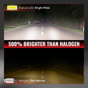 H11 9005 240W 6500K 14000LM White IP68 LED Headlight Bulbs 2Pcs Flashark