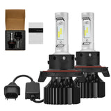 H13/9008 LED Headlight Bulbs 100W 6000K ‎‎14000LM White Dual-function 2Pcs for Chevrolet/Ford/GMC//BMV/Dodge/Honda/Nissan/Jeep