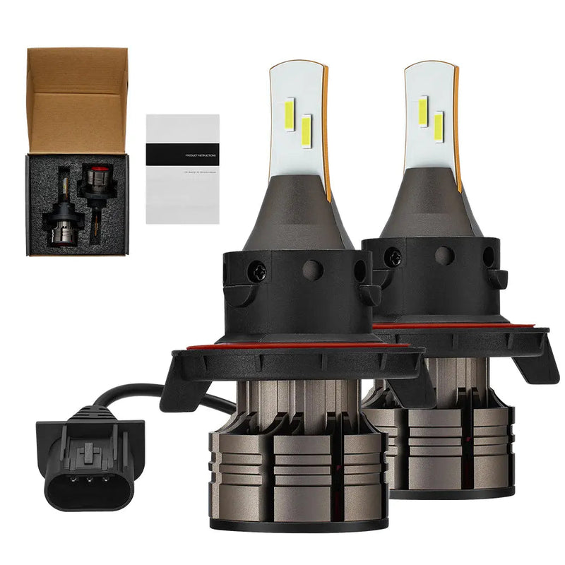 H13/9008 LED Headlight Bulbs 60W 6500K ‎‎18000LM White Dual-function 2Pcs Flashark