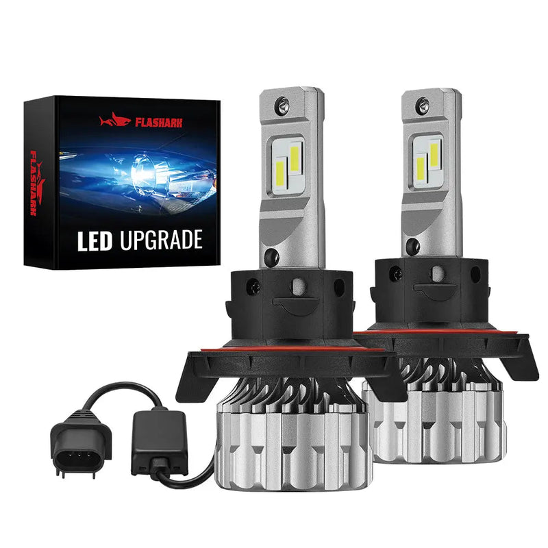 H13/9008 LED Headlight Bulbs 70W 6500K ‎‎18000LM White Dual-function 2Pcs for Chevrolet/Ford/GMC//BMV/Dodge/Honda/Nissan/Jeep Flashark