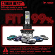 H13/9008 LED Headlight Bulbs 70W 6500K ‎‎18000LM White Dual-function 2Pcs for Chevrolet/Ford/GMC//BMV/Dodge/Honda/Nissan/Jeep Flashark