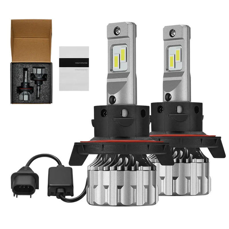 H13/9008 LED Headlight Bulbs 70W 6500K ‎‎18000LM White Dual-function 2Pcs for Chevrolet/Ford/GMC//BMV/Dodge/Honda/Nissan/Jeep Flashark