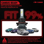 H13/9008 LED Headlight Bulbs 120W 6000K ‎‎14000LM White Dual-function 2Pcs for Chevrolet/Ford/GMC//BMV/Dodge/Honda/Nissan/Jeep Flashark