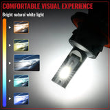 H13/9008 LED Headlight Bulbs 120W 6000K ‎‎14000LM White Dual-function 2Pcs for Chevrolet/Ford/GMC//BMV/Dodge/Honda/Nissan/Jeep Flashark